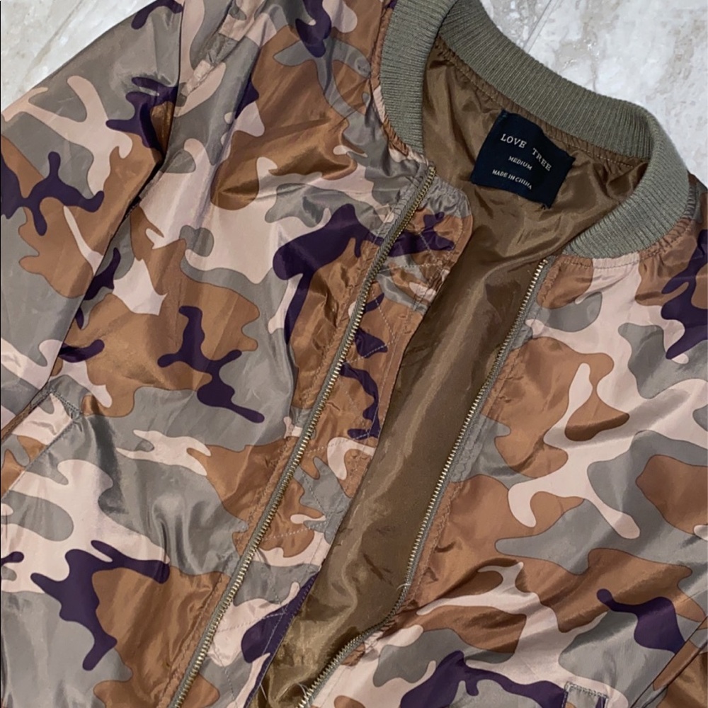 Love Tree — camouflage bomber jacket